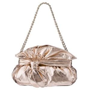 Loeffler Randall Chain Handle Clutch Metallic Bag